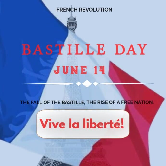 Bastille Day Celebration Poster – July 14 | French National Day Template